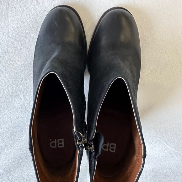 BP Leather Block Heel Lance Bootie, Black, Size 7M - Picture 5 of 7
